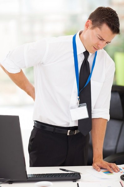 businessman having lower back pain