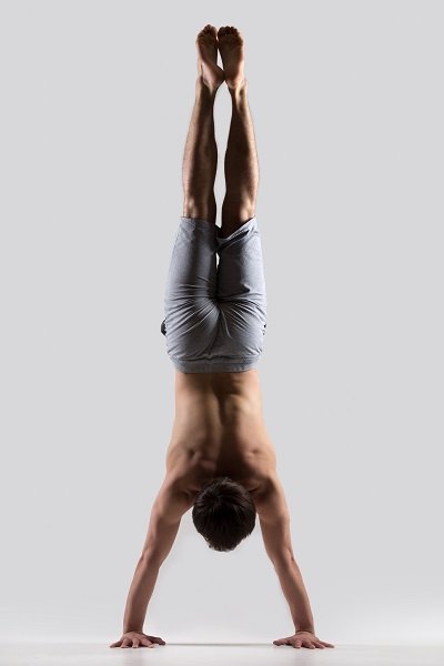 Handstand, back view
