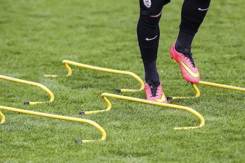 Players of Paok training for better shape, in Thessaloniki, Gree