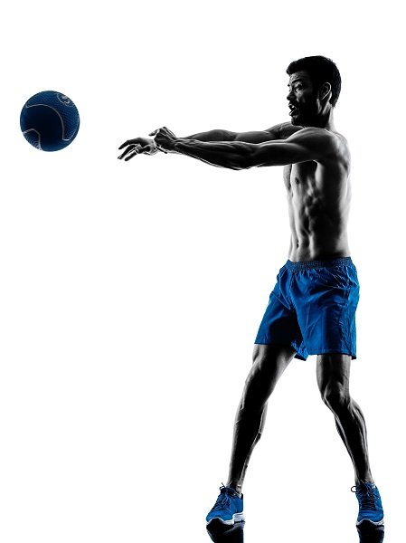 男子健身重量剪影